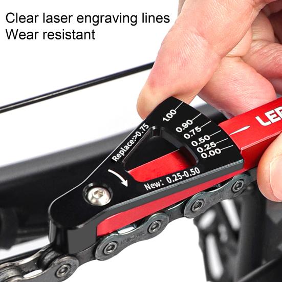Bicycle Chain Wear Indicator Multifunctional Precise Lightweight Mountain Road Bike Chain Wear Gauge