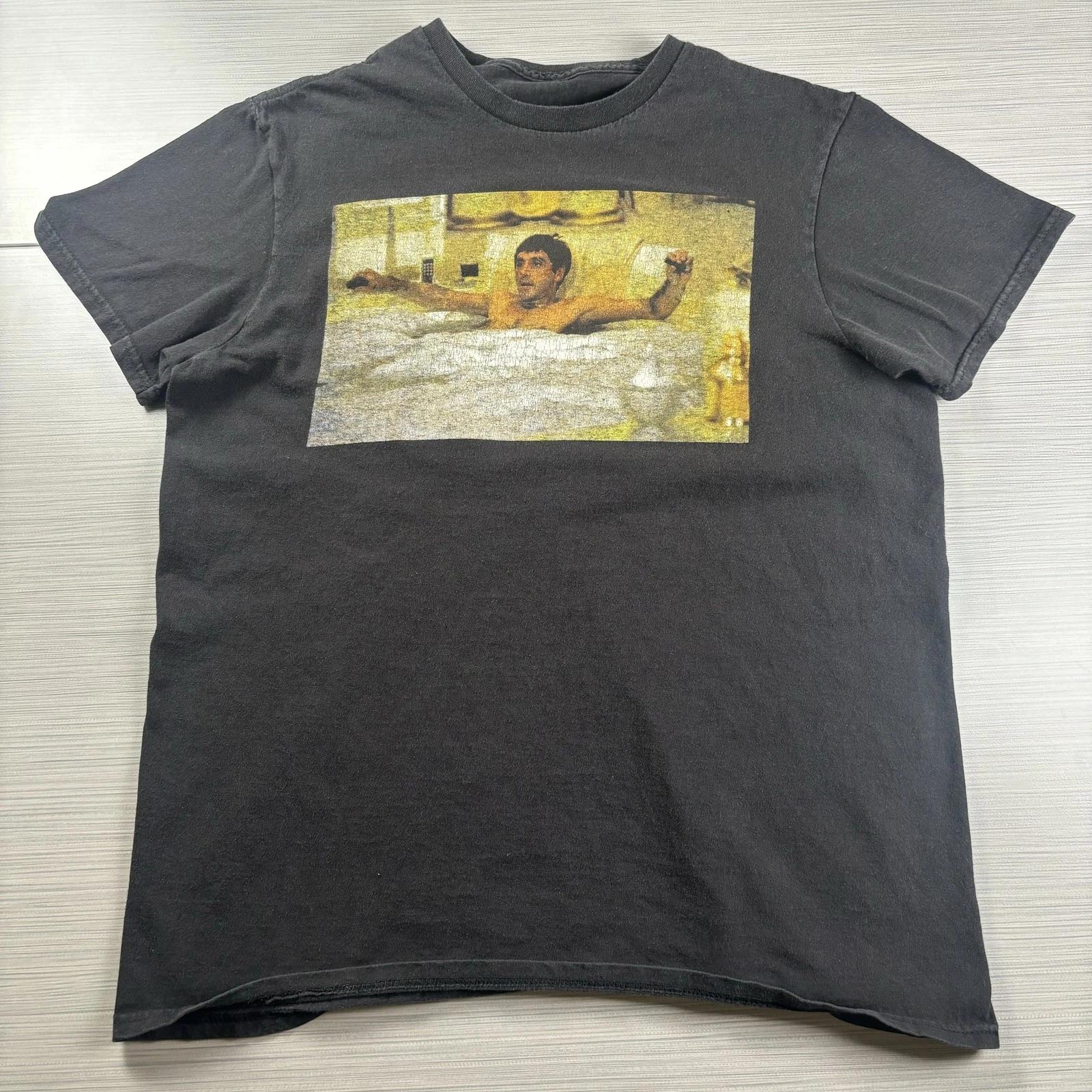 Scarface Shirt Mens Medium Black Tony Montana Movie Graphic Tee Al Pacino 00s 4XL