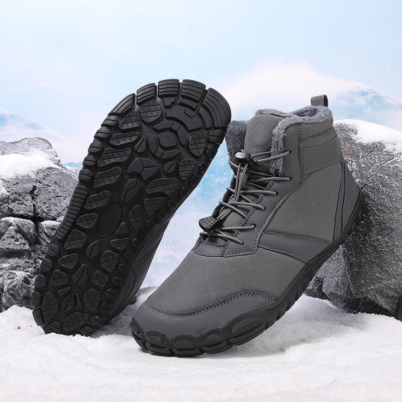 Plush Outdoor Walking Hiking Boots Women's Warm Snow Boots Men High-top Cotton Shoes Winter Casual Shoes