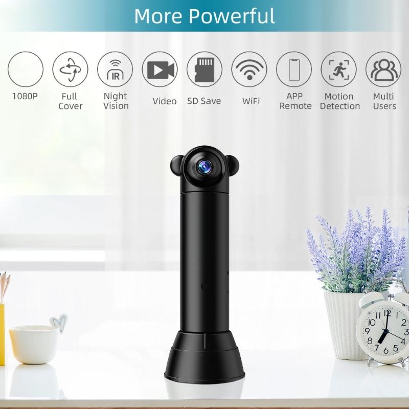 Home Security Camera 1080P High Definition 260 Degree Panoramic View Lens Night Vision APP Remote Viewing
