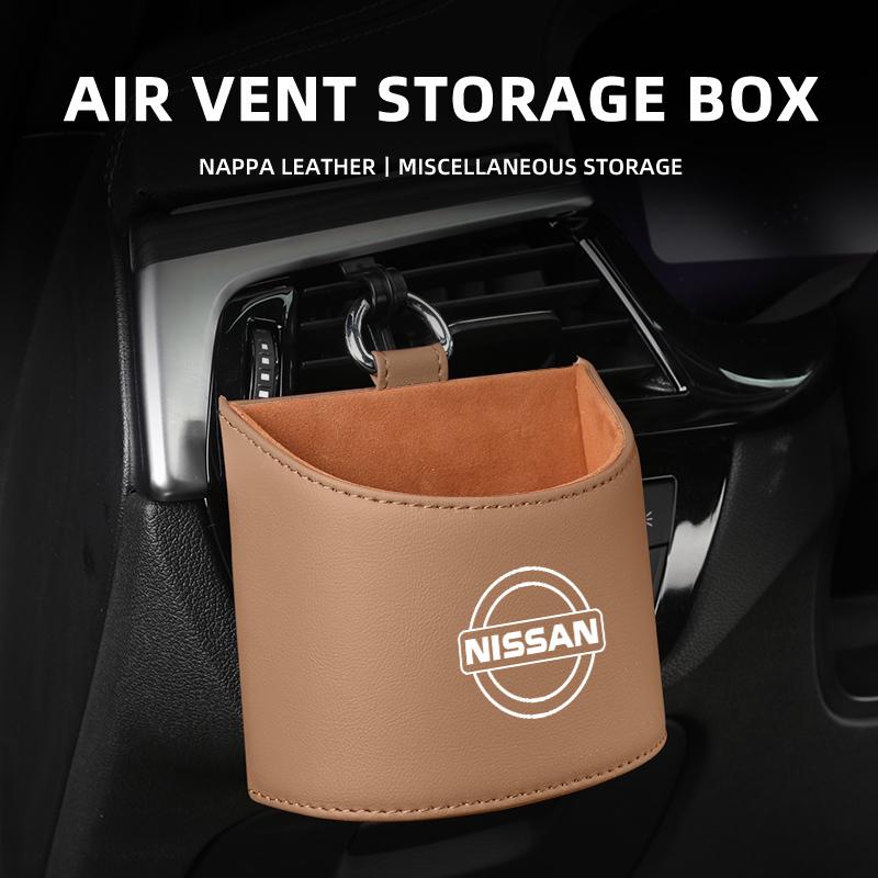 Car Outlet Air Vent Storage Box Water Cup Holder Garbage Can For Nissan Pulsar VSkyline Patrol Navara Micra X-Trail