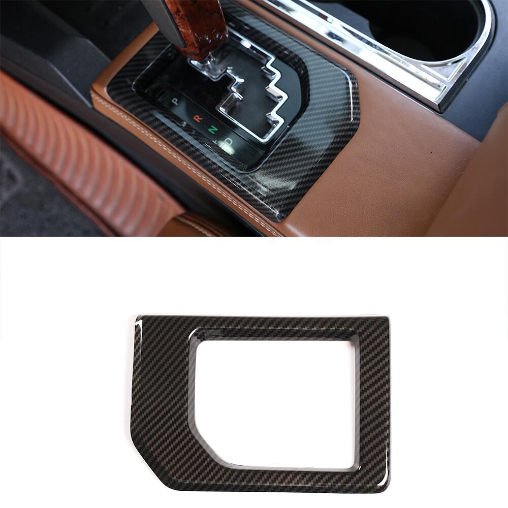 Carbon Fiber Printed Interior Gear Shift Panel Trim for Toyota Tundra 2014-