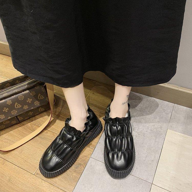 Zapatos planos de volantes para mujeres invierno plus velvet thickened Lazy  Shoes Un pedal comprar a buen precio — entrega gratuita, reseñas reales con  fotos — Joom