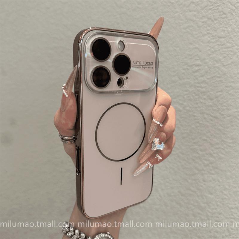 Seconds change iPhone17 Xingyu orange magnetic attraction for 17ProMax Apple 16 glass large window magnetic mobile phone case