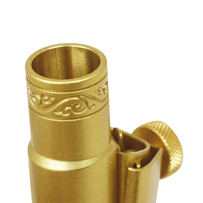 Bocchino Metallico per Sassofono Dorato Bocchino per Sassofono Soprano Bocchino Professionale per Sassofono con Set di Tappi