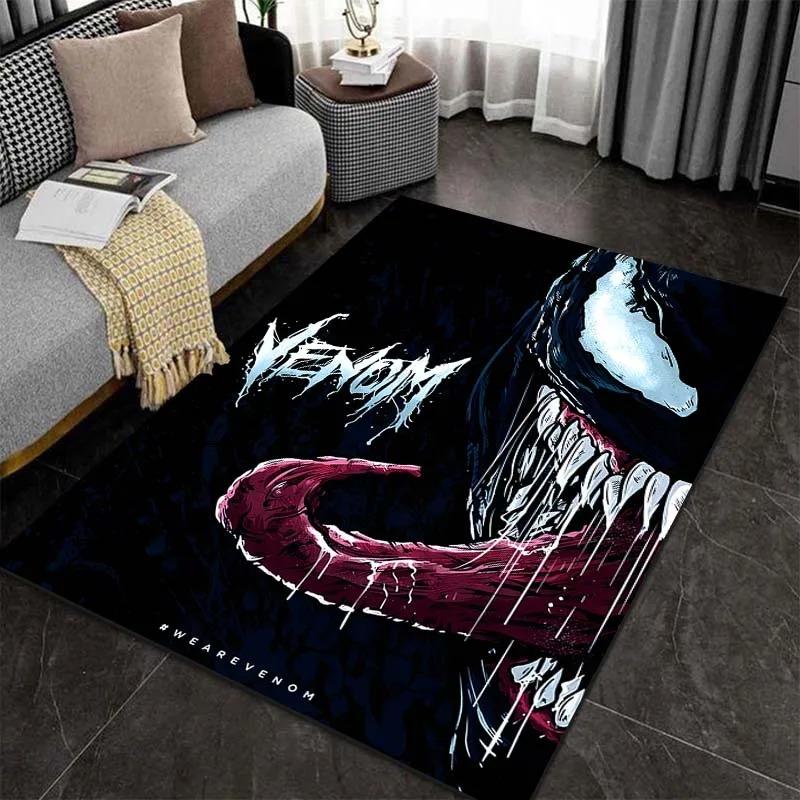 

Marvel Venom Print Carpet Rug for Home Living Room Bedroom Sofa Doormat Decor Non-slip Floor Mat Cloakroom Play Area Rug 80x120cm