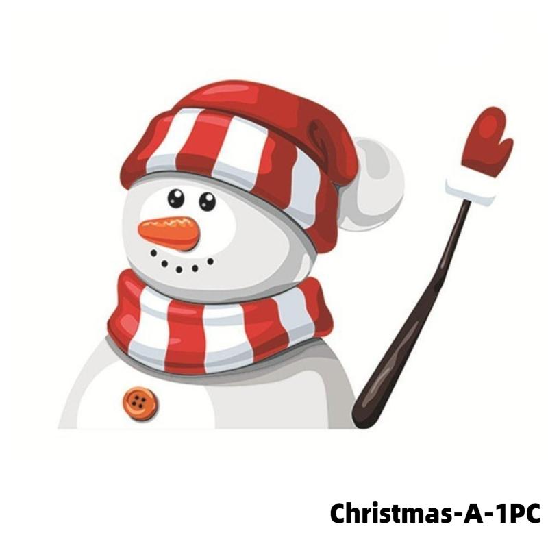 

Car Sticker Rear Wiper Decal Christmas Santa Claus Elk Xmas Novelty Wiper Window Decals Christmas Decoration Ornaments