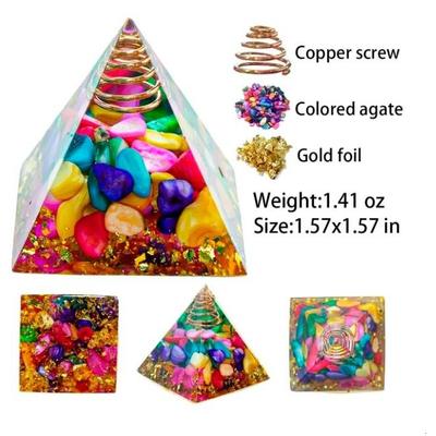 Natural Crystals Stone Orgone Energy Balance Healthy Pyramid Rose Quartz Reiki Chakra Meditation Tool Home Decor Christmas