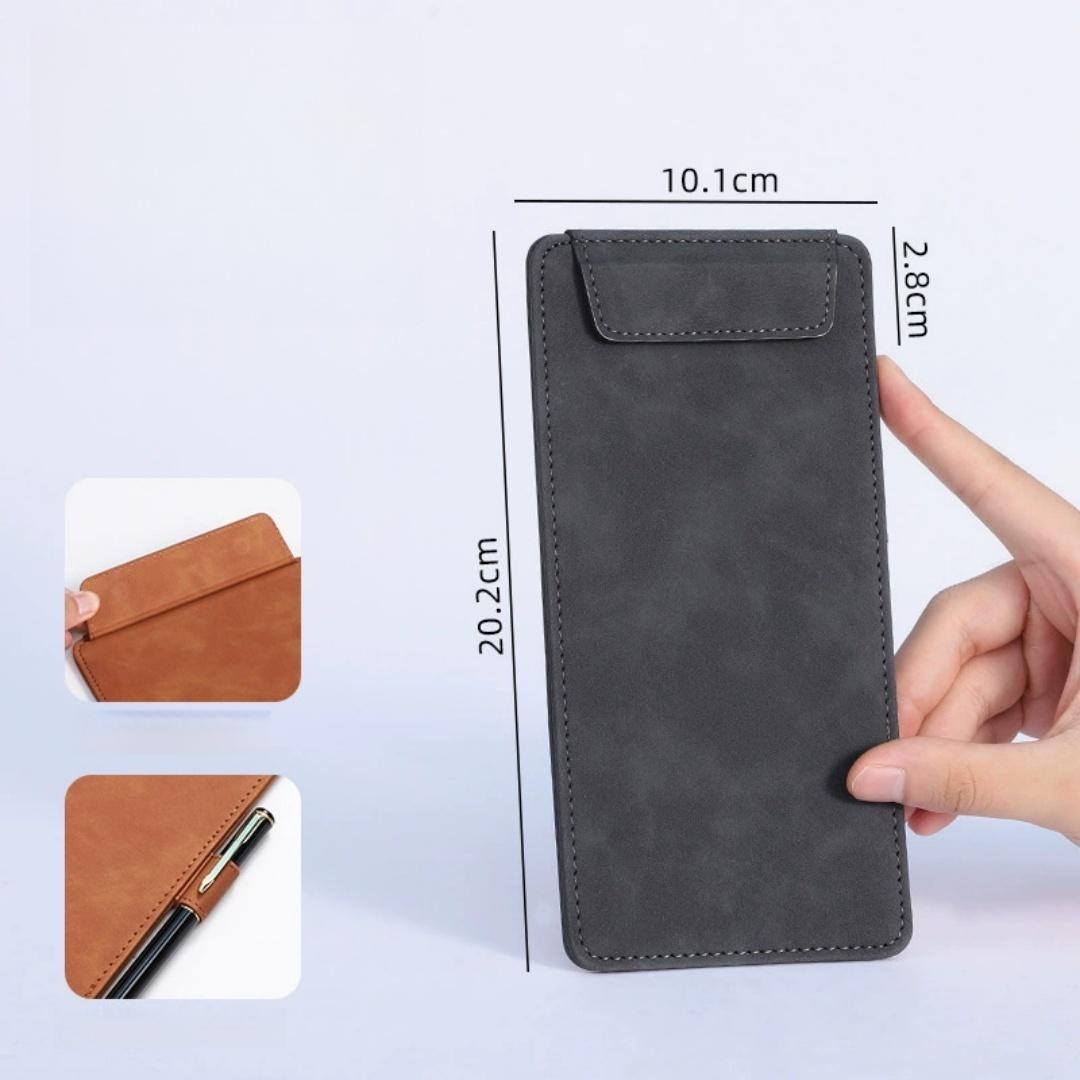

PU Leather Menu Wine Holder Invisible Magnetic Buckle Pen Insert A4 A6 File Folder Waterproof Clipboard Document Clip Restaurant