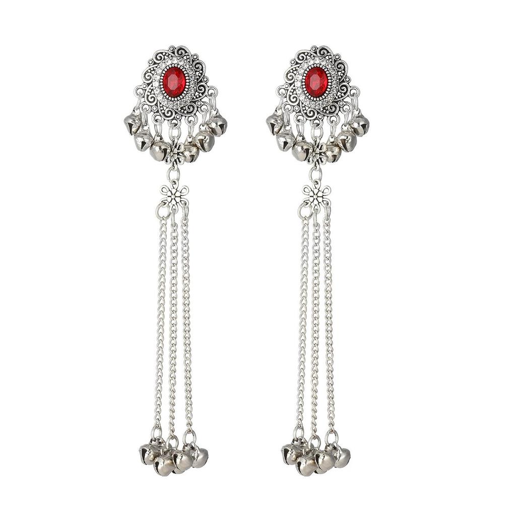 Retro Exotic Tassel Dangle Earrings - Artistic, Classical, and Exquisite Hollow Design