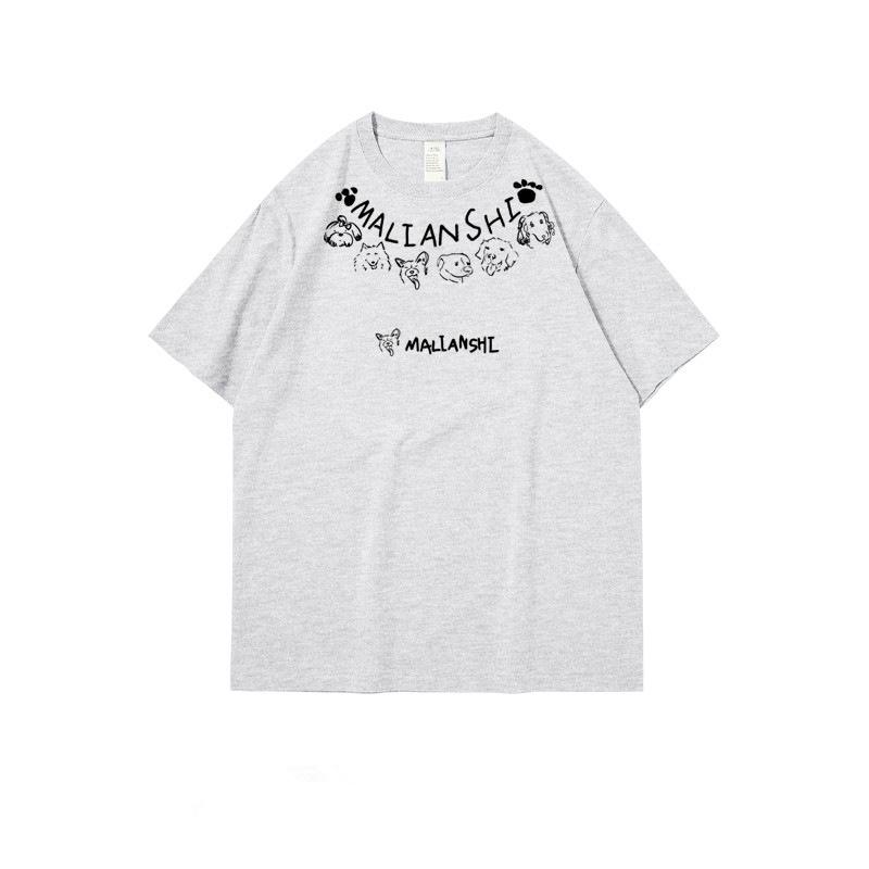 Pure cotton American short-sleeved t-shirt women's summer new loose fat mm design sense niche high street half-sleeved top