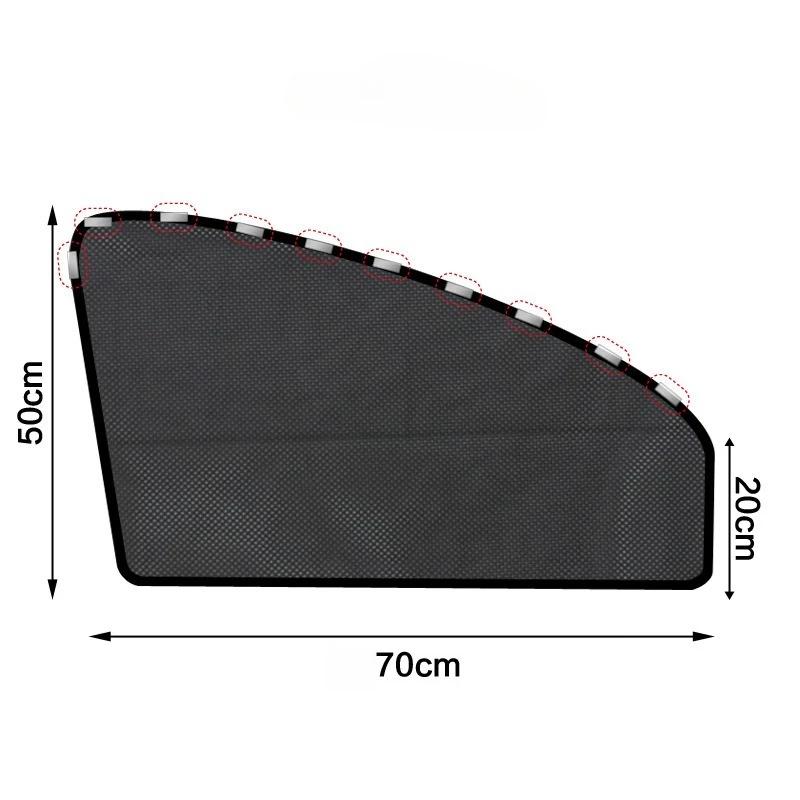 Magnetic Side Window Sunshade Sun Shade for Car Window Double Thickness Auto Windshield Sunshade Curtain Universal