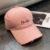 Embroidered Pink Baseball Cap For Women With Adjustable Fit And Sun Protection