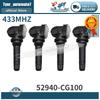 4Pcs TPMS Tire Pressure Monitoring System Sensor 52940-CG100 52940CG100 For Kia EV6 KX3 Hyundai Staria Genesis GV60 loniq 6