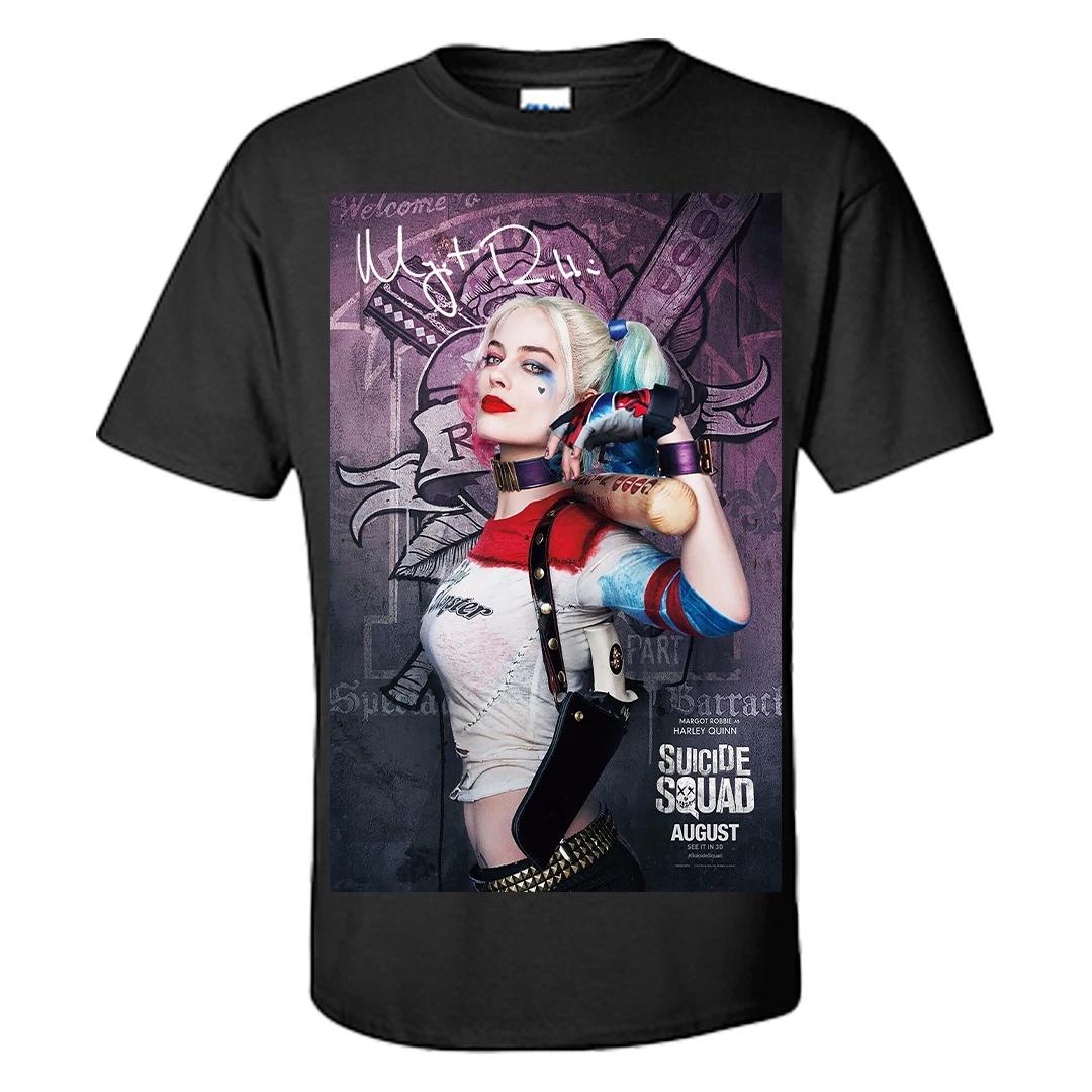 Harley Quinn T Shirt Margot Robbie Signed Harley Quinn Graphic Shirt S-XXXL L