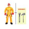 4 Zoll Feuerwehrleute Feuerwehrmann Actionfiguren Arbeiter Männer Soldat Spielset Modell Spielzeug Figur Werkzeug für Kinder Jungen Kind Weihnachtsgeschenk
