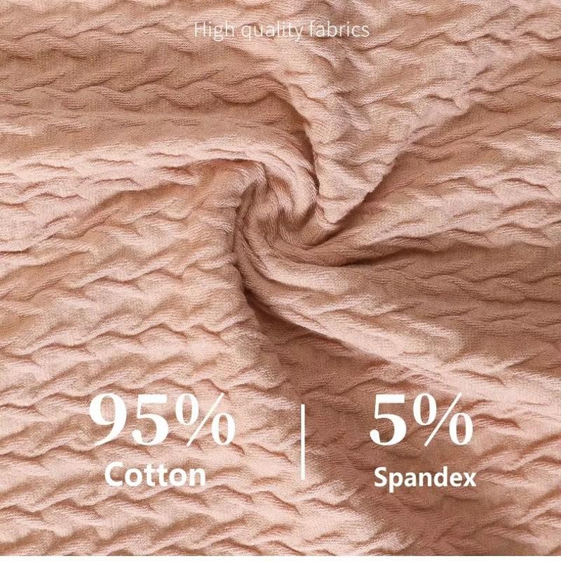 Bubble design Panties solid color Plus size High waist cotton underpants Belly Control briefs Women's underwear