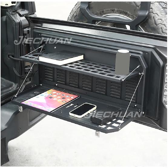 JIECHUAN Tailgate Foldable Table Rear Door Storage Rack Accessories For Jeep Wrangler JK 2007-2017 For Jeep Wrangler JL 2018 Up