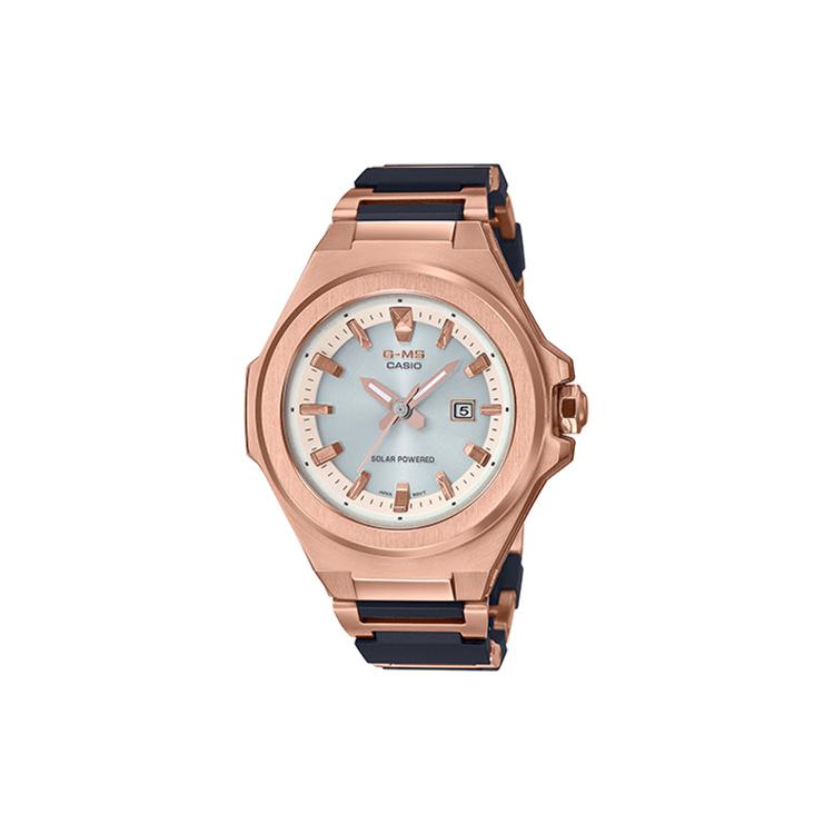 CASIO Women s BABY-G White Watch MSG-S500CG-1APR-person Rose Gold Watch Case