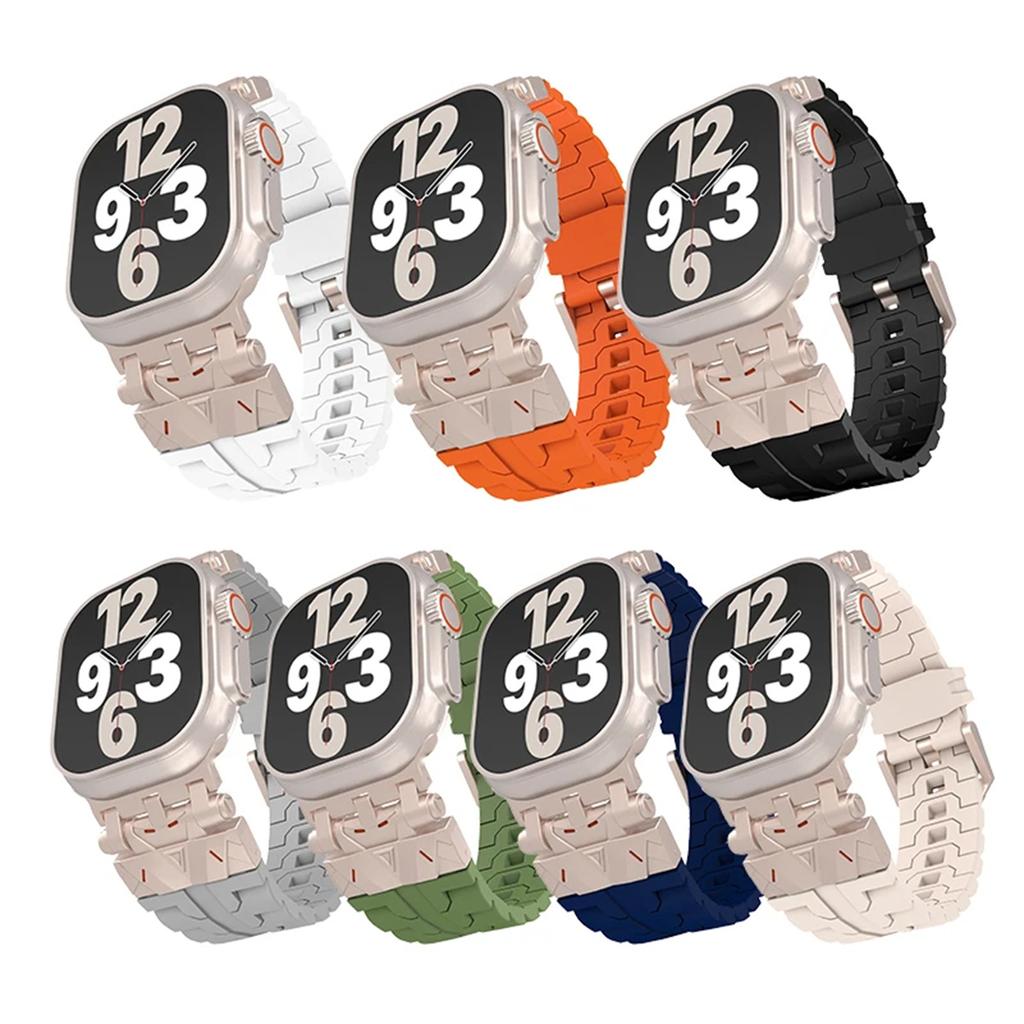 1 szt. Silikonowy pasek do Apple Watch S10 46mm dla Apple Watch Pasek mechaniczny 9 8 7 6 5 4 Ultra 2 49mm 45mm 44mm 42mm Bransoletka Akcesoria do smartwatcha