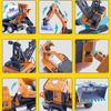 1:50 Excavator Snowplow Car Model Toy Metal Diecast Movable Joint Truck Engineering Vehicles Models Birthday Gifts for Boys