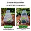 100PCS Gardening Greenhouse Plant Covers Transparent Garden Cloches for Plants Reusable Bell Plant Cover Plastic Small Plant Seedling Protector