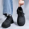 Leather shoes men's autumn design sense niche derby shoes trend casual platform big head shoes 9260-R