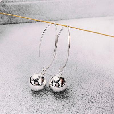 Fashion Silver Color Ball Drop Earrings For Women Trendy Elegant Vintage Round Ball Earrings Party Jewelry Gift YSX