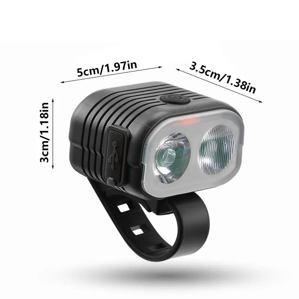 Dual-Beam Bicycle Headlight with Horn,Super Bright LED,High/Low Beam,6 Modes,USB Rechargeable,Waterproof,Safety Light for Night Riding,Road,Mountain