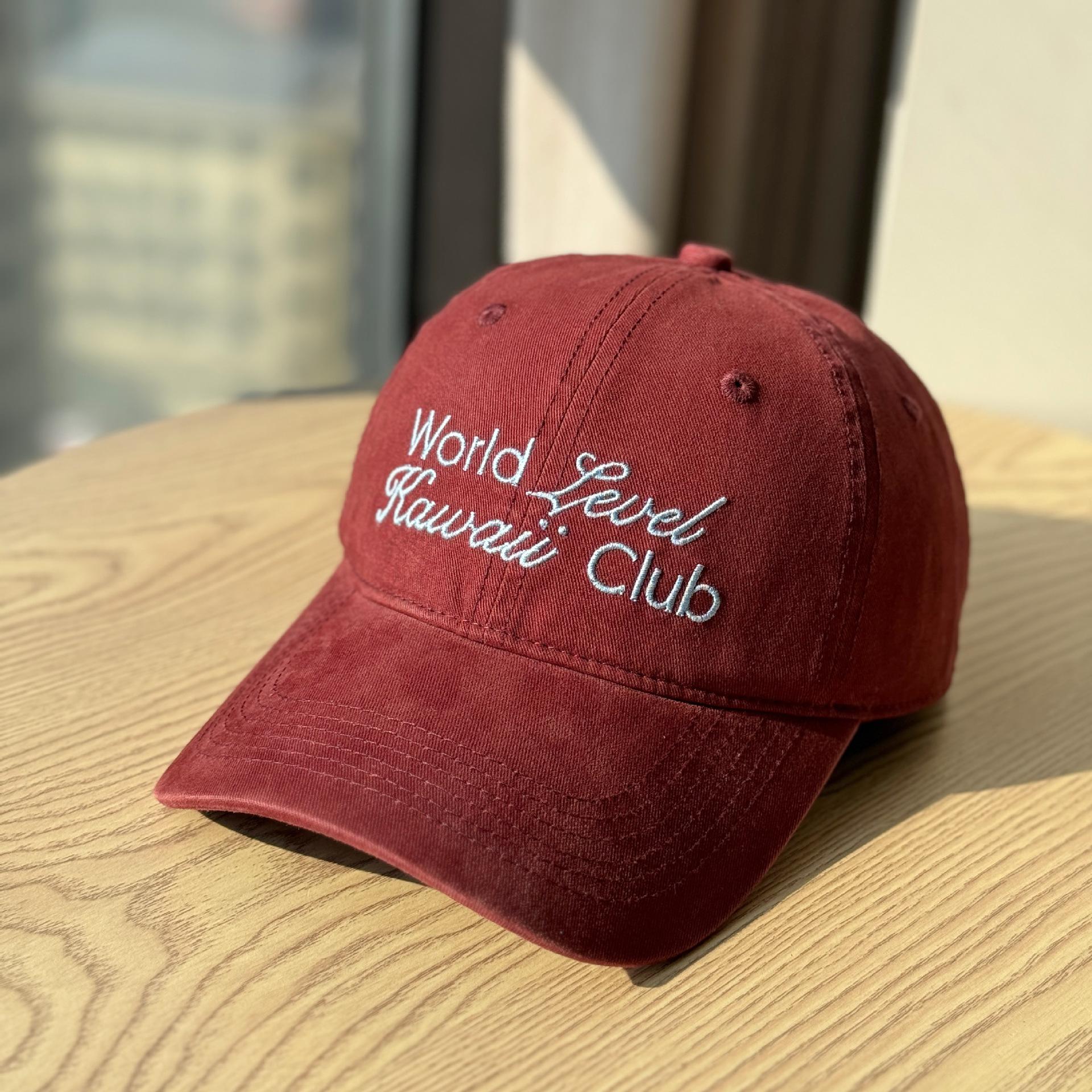 

2026New Korean-style classic simple letter embroidery fashion baseball cap for men and women with wide brim that makes the face look smaller Adult54-60Adjustable вина червоного кольору