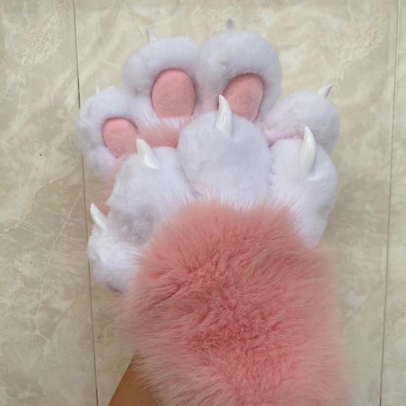 Animal claws, squeaking, furry claws with nails, gloves COS cat claws cute plush finished props