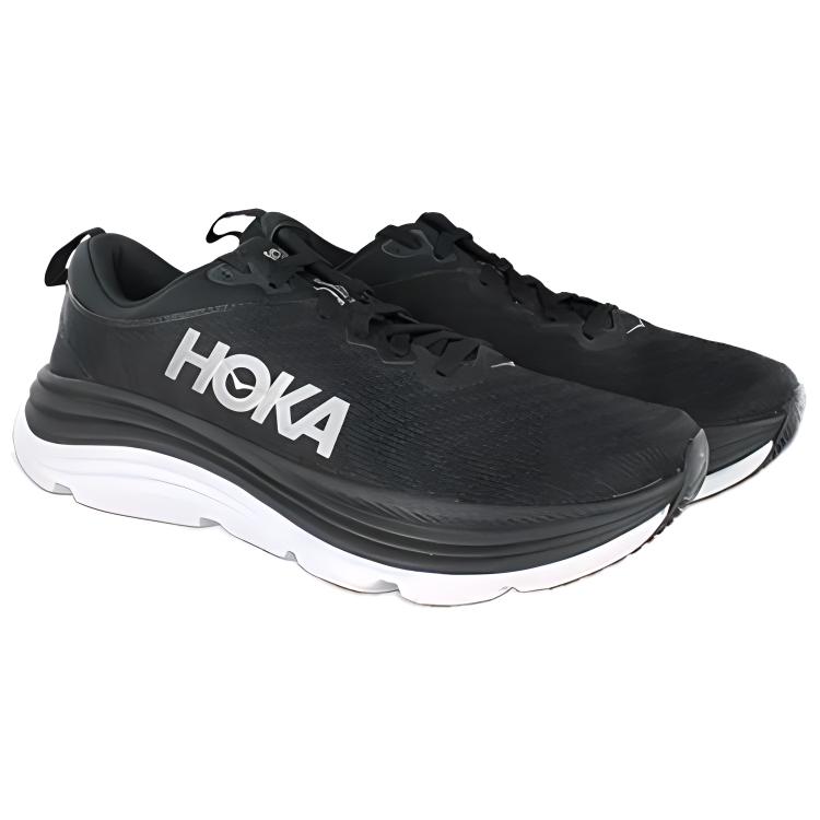 HOKA Gaviota 5 2E Breed Zwart Wit Heren Sneakers 1134234-BWHT