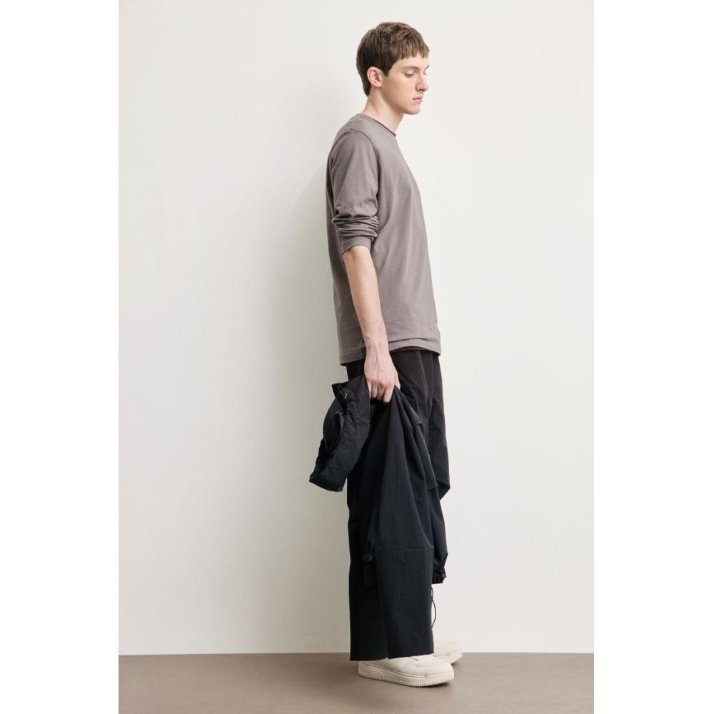 H M sliM Fit Jersey Top Dark Grey