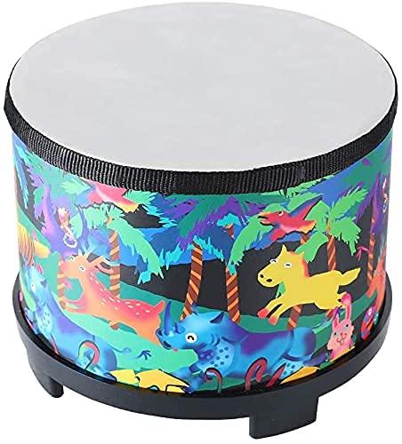 Floor drum, bongo tom drum, drum that can be used without drumsticks, comes with two 8-inch mallets.