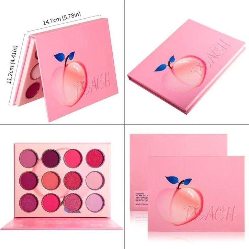 DE'LANCI - 12 Colors Pink Peach Eyeshadow Palette