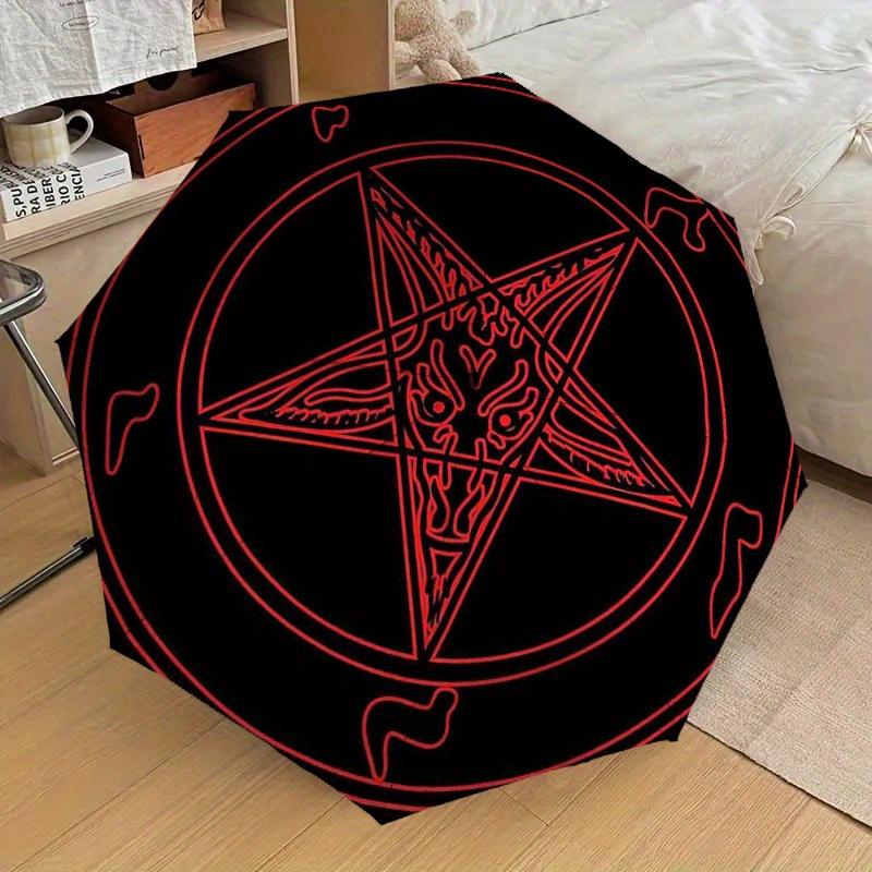 1pc Baphomet, Sigil Print Umbrella , Multi-functional Umbrellafor Men & Women, Valentine's Day Gift0817133