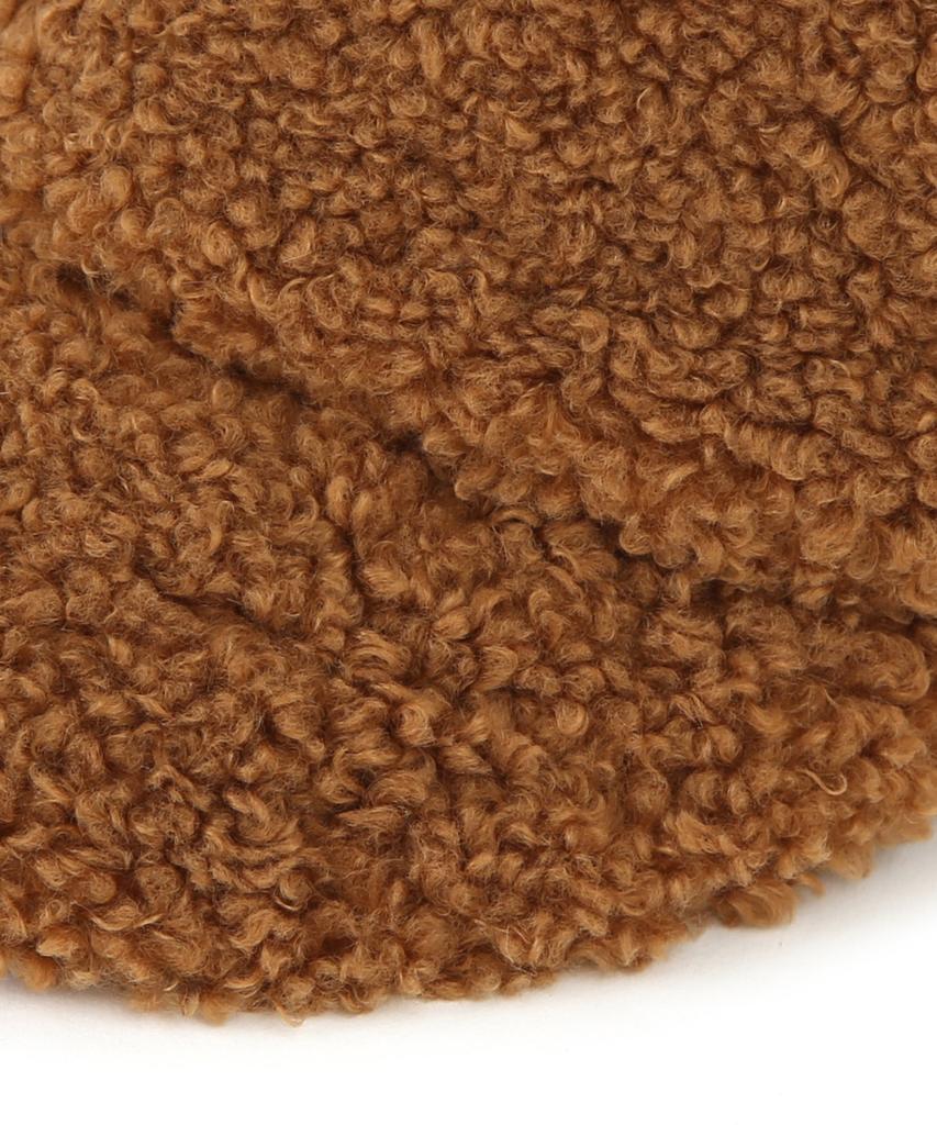 Eondeokeonteulolseutyudio Winter Ball Cap Short Visor Ball Cap / Poodle / Caramel