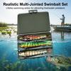 14cm 8-Joint 3-Pack Fishing Lures Set Durable ABS Hard Bait for Freshwater Predator Fishing