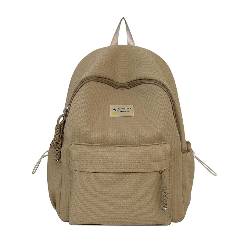 School bag for women, college student Korean style trendy backpack, multifunctional minimalist laptop bag, large capacity versatile backpack wholesale