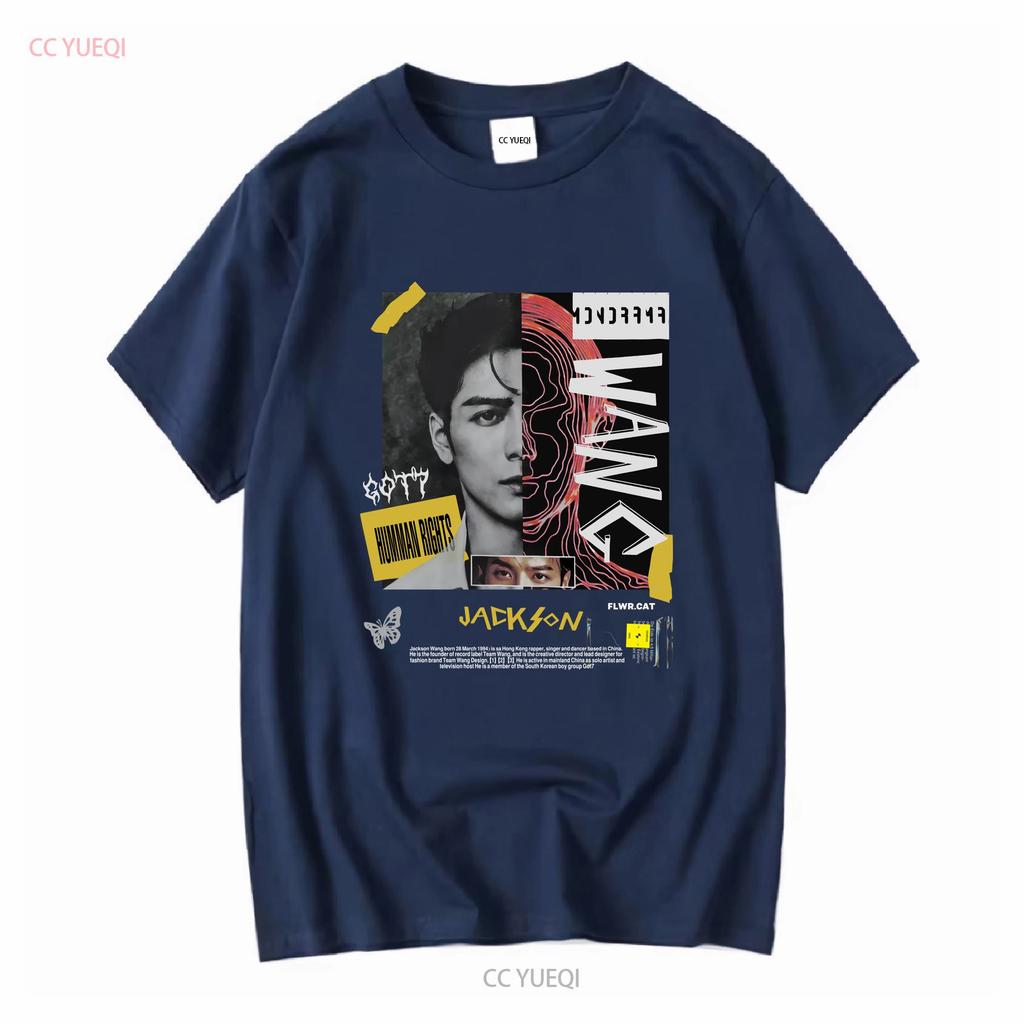 Got7 Jackson Wang Retro Bootleg T Shirt Kpop Merch For Her Or Him Long Short Sleeves Vintage Washed Stylish Slightly