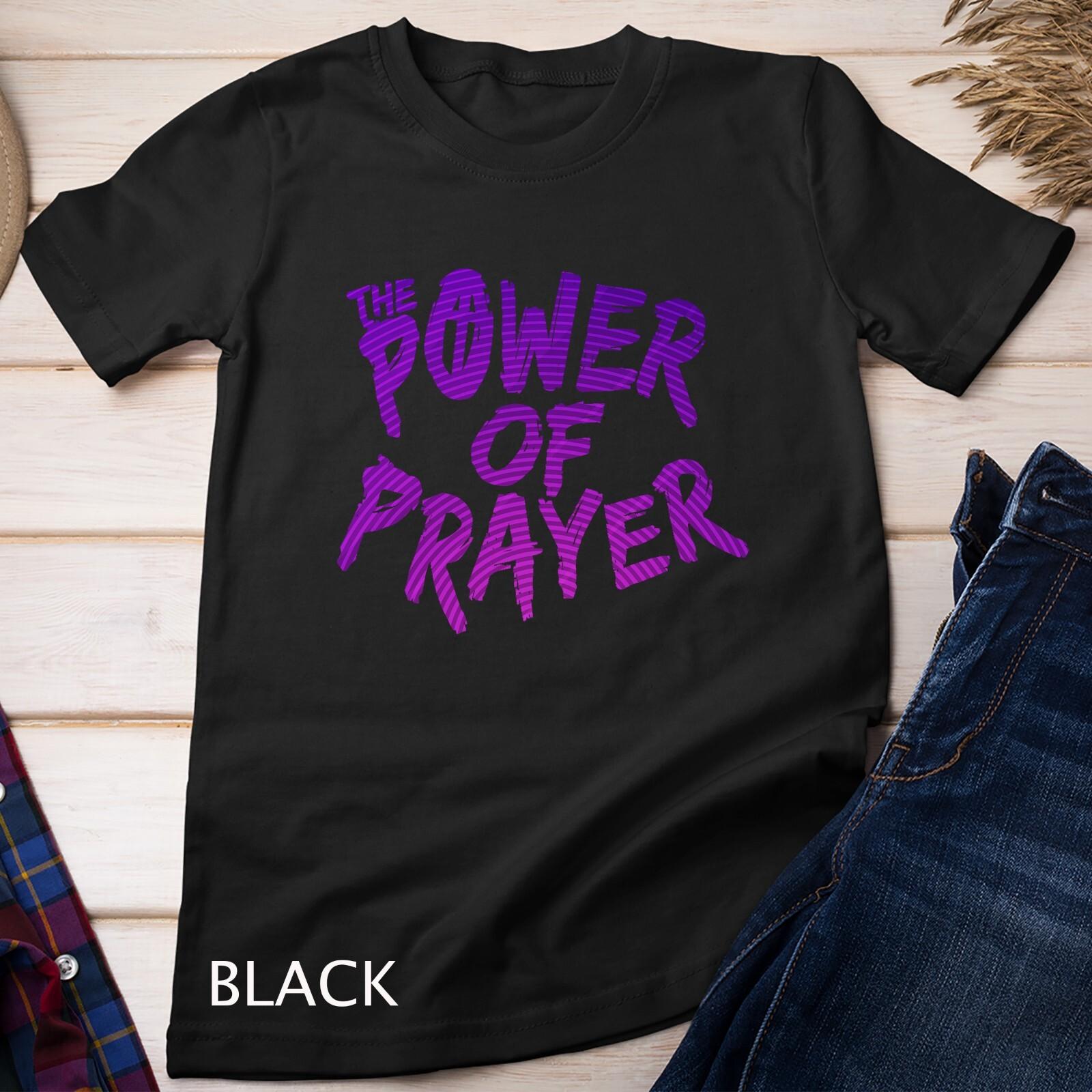 Gradient - The Power Of Prayer T-Shirt Mens Womens Tees Top For National Day Of Prayer Unisex T-Shirt Mens Womens Tees Top M