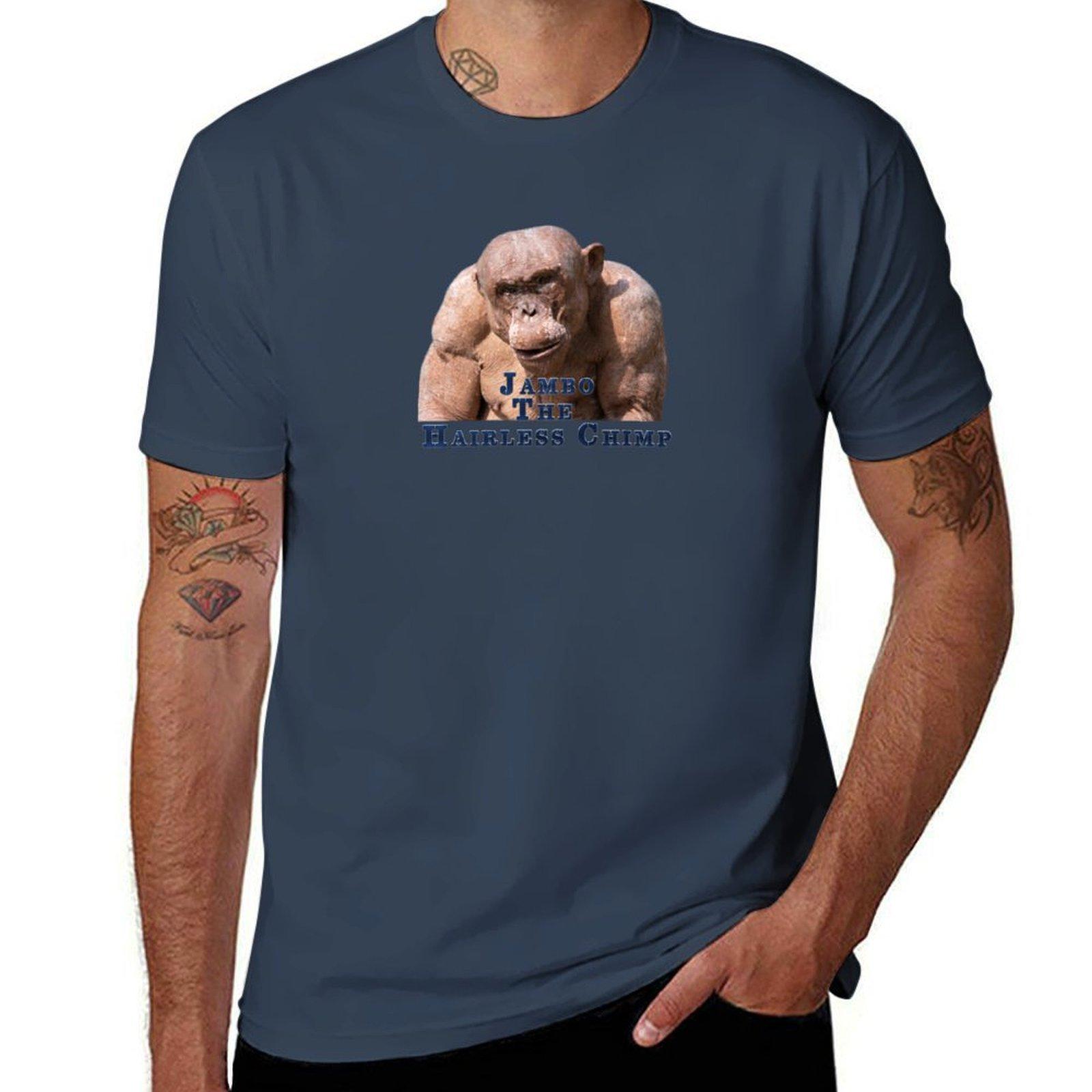 Jambo The Hairless Chimp TShirt Work Wear Simple Tee Shirt S