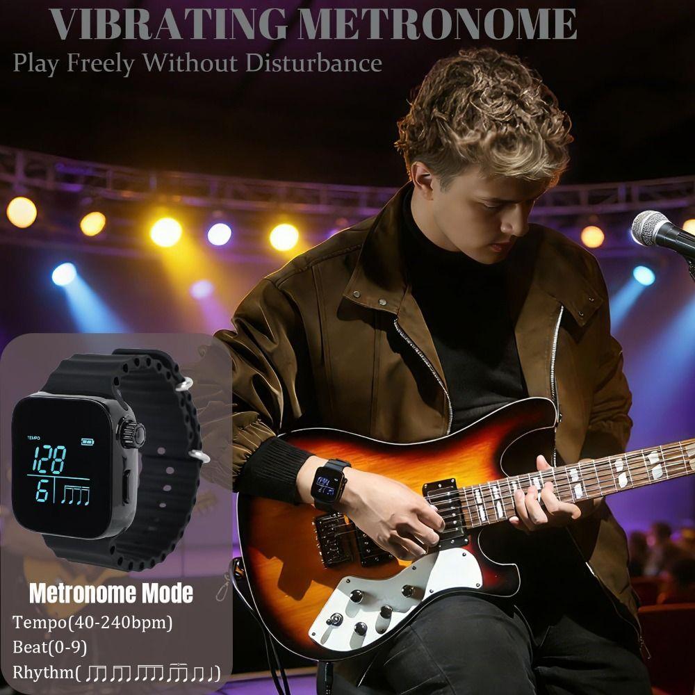 Adjustable Strap Vibrating Metronome Watch App-Adjustable Pulse Metronomes Running Fitness