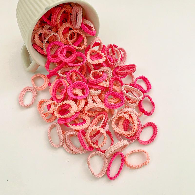 Colorful No-Damage Hair Bands for Kids, Little Girl Hair Ties & Rings, Disposable Elastic Circles