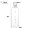 High-Temp Resistant Borosilicate Glass Drink Bottle Graduated Water Cup For Daily Hydration