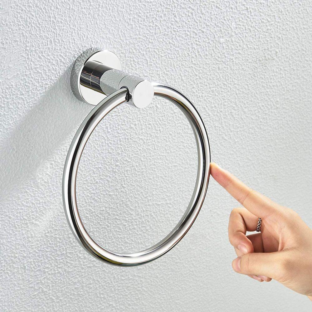 Stainless Steel Wall Mounted Shelf Bathing Rack Towel Ring Towel Holder Bathroom Accessories Hanger