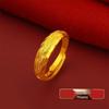 Gold Plated Peony Bow Ring for Women - Matte Brass Band Jewelry