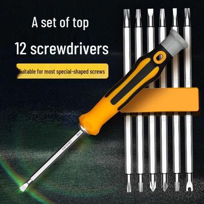 Multipurpose Screwdriver Set: Y-Type, U-Type, Triangle, Flathead, Phillips & Hex Bits