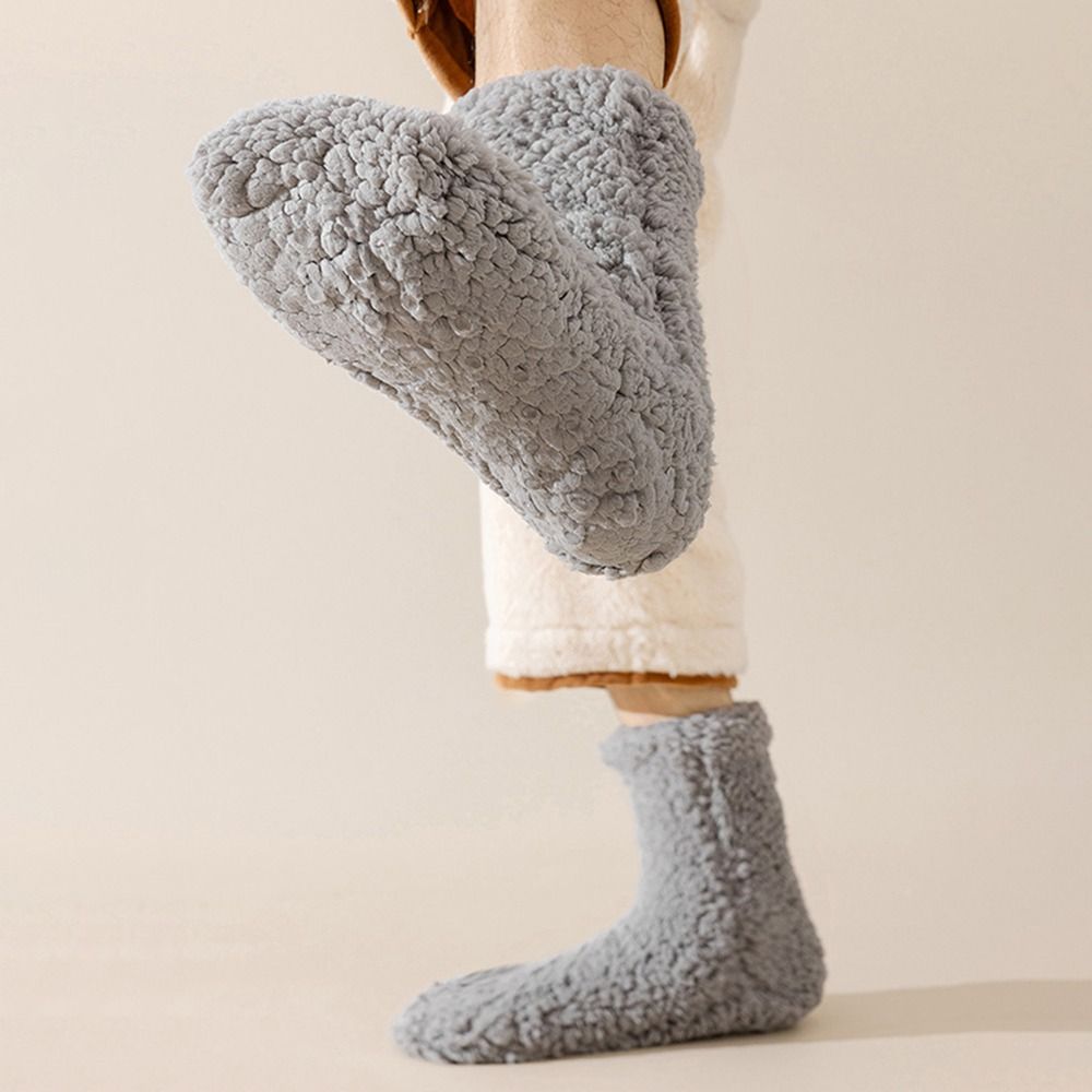1pair Soft Cashmere Sleep Sock Thermal Carpet Home Socks Fashion Floor Socks for Women Men