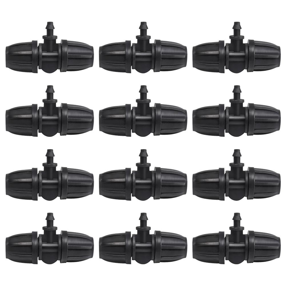 Home Yard Irrigation Tube Connectors Barbed Tee Drip Irrigation Reuseable 1/2Inch To 1/4Inch 12pcs High Quality